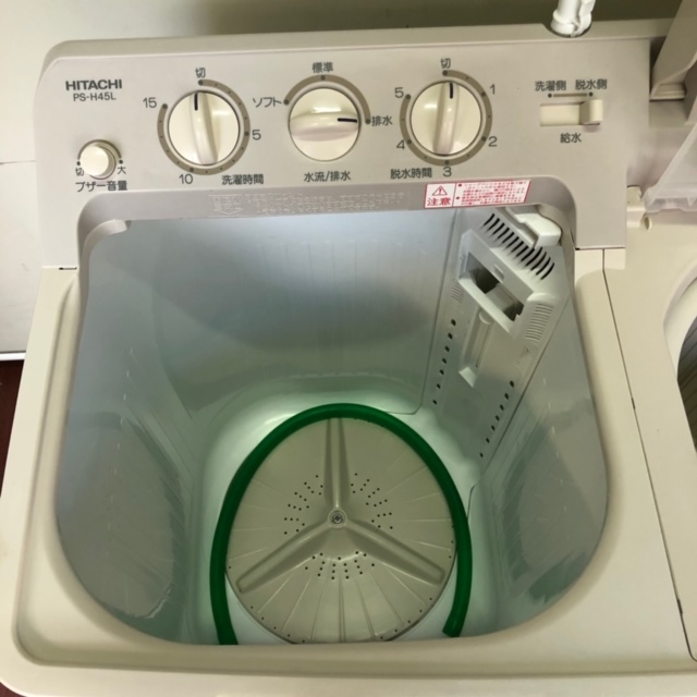 2018年製 HITACHI 日立 二層式洗濯機 4.5K PS-H45L 糸くずフィルター ...