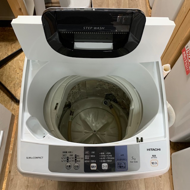 HITACHI 洗濯機 5kg 2018年製 NW-50B(W)